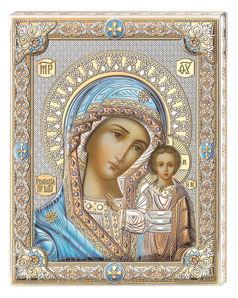 Ikona z wizerunkiem Matki Boskiej Kazańskiej w kolorze